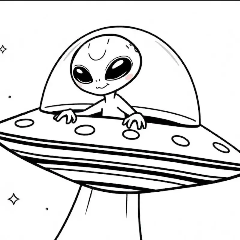 Alien coloring page