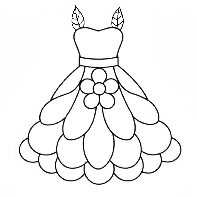 Dress coloring page