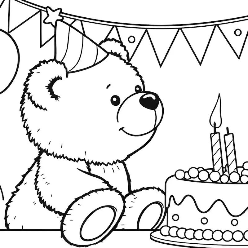 Happy Birthday coloring page