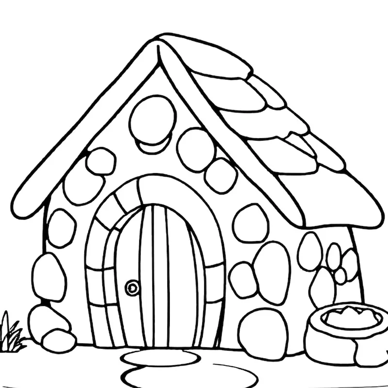 House coloring page