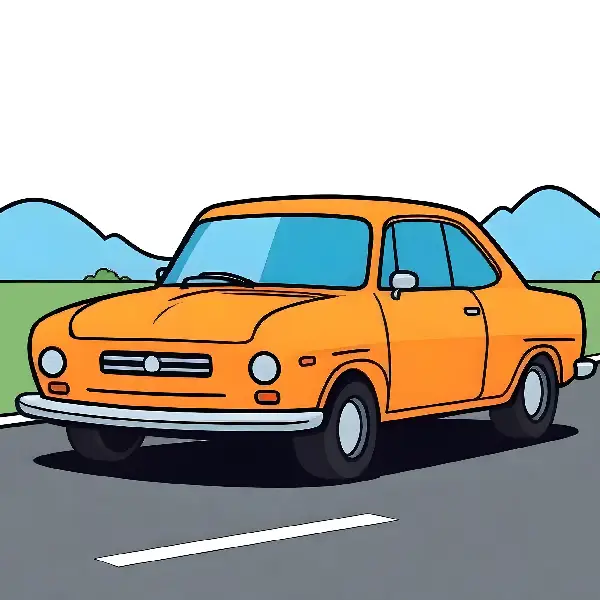 Land transport coloring page