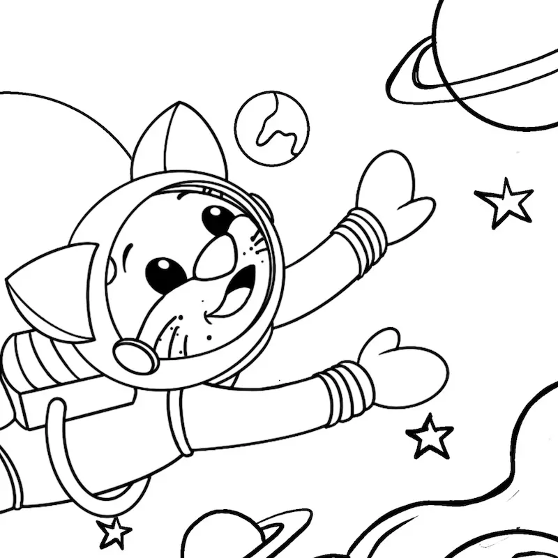 Outer Space coloring page