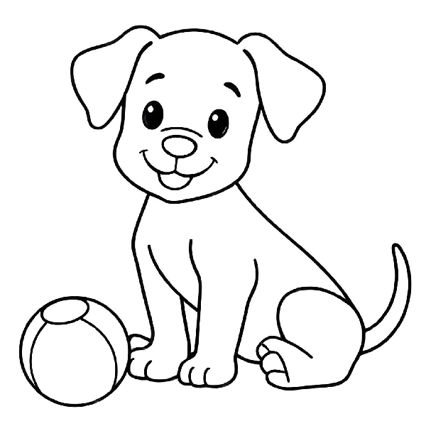 Puppy coloring page