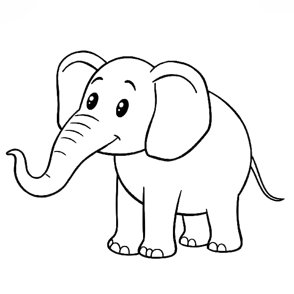 Zoo animal coloring page