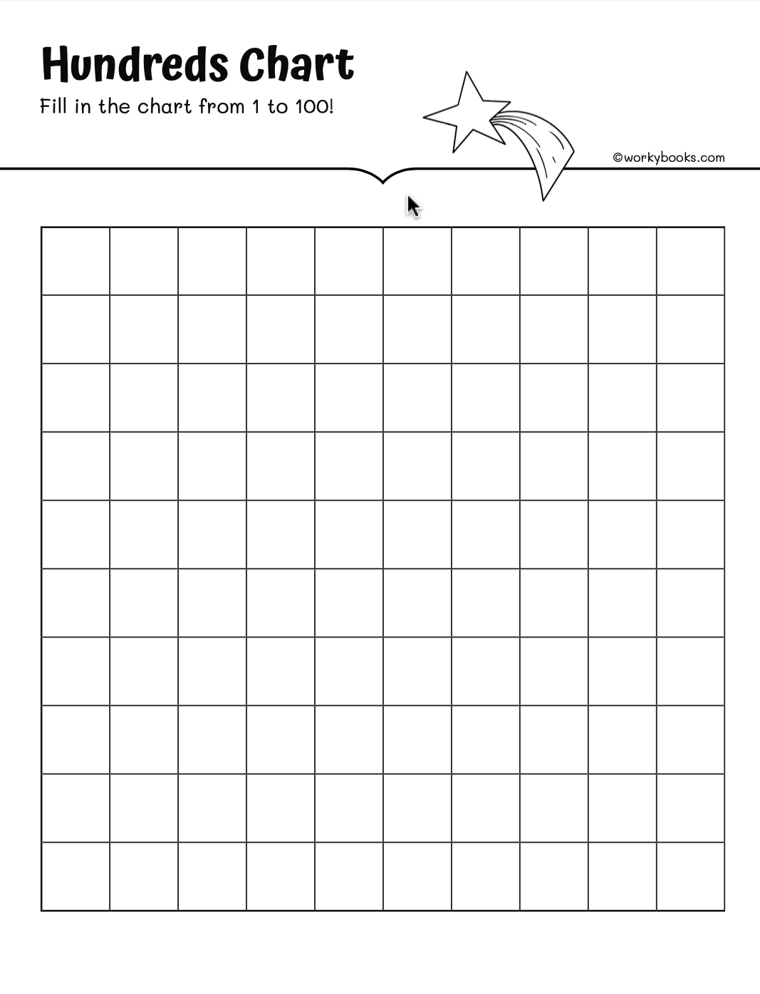 Printable Hundreds Chart With Missing Numbers Workybooks Workybooks