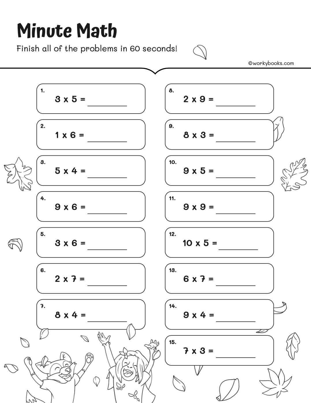 math worksheets- multiplication