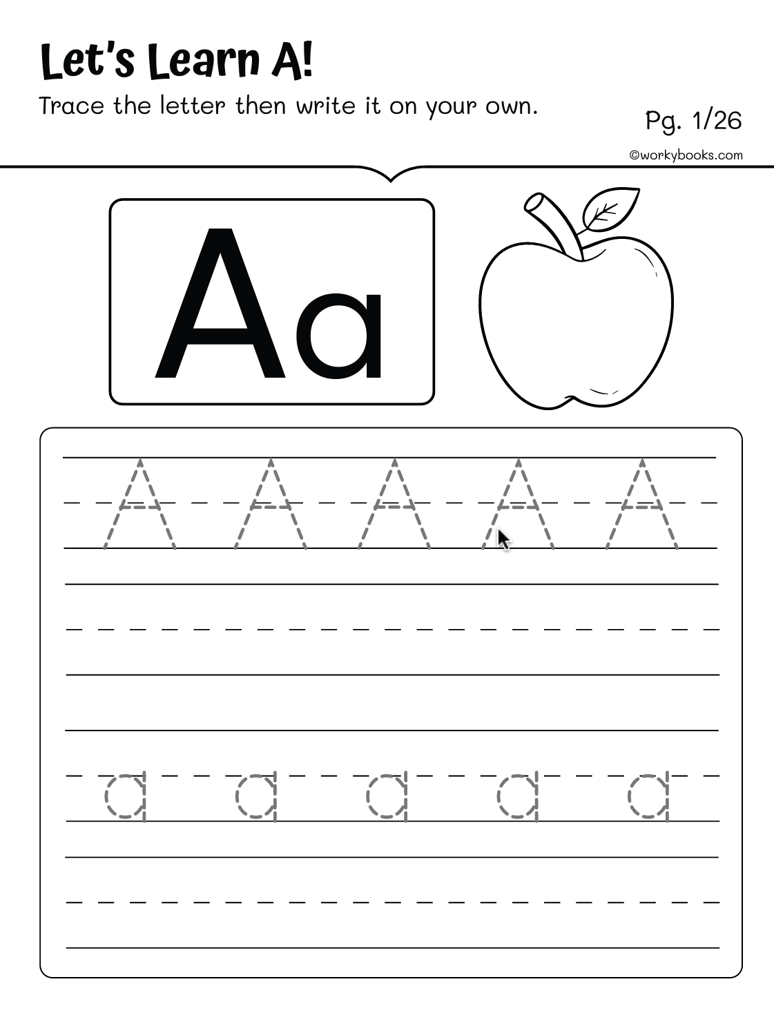 Alphabet Tracing Worksheets Upper and Lowercase | Workybooks