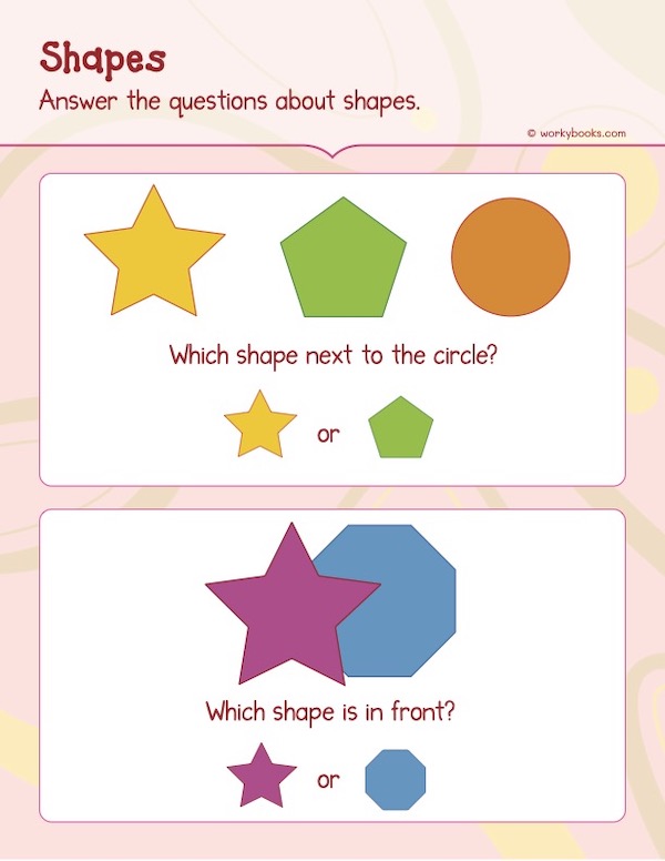 Kindergarten shape worksheet