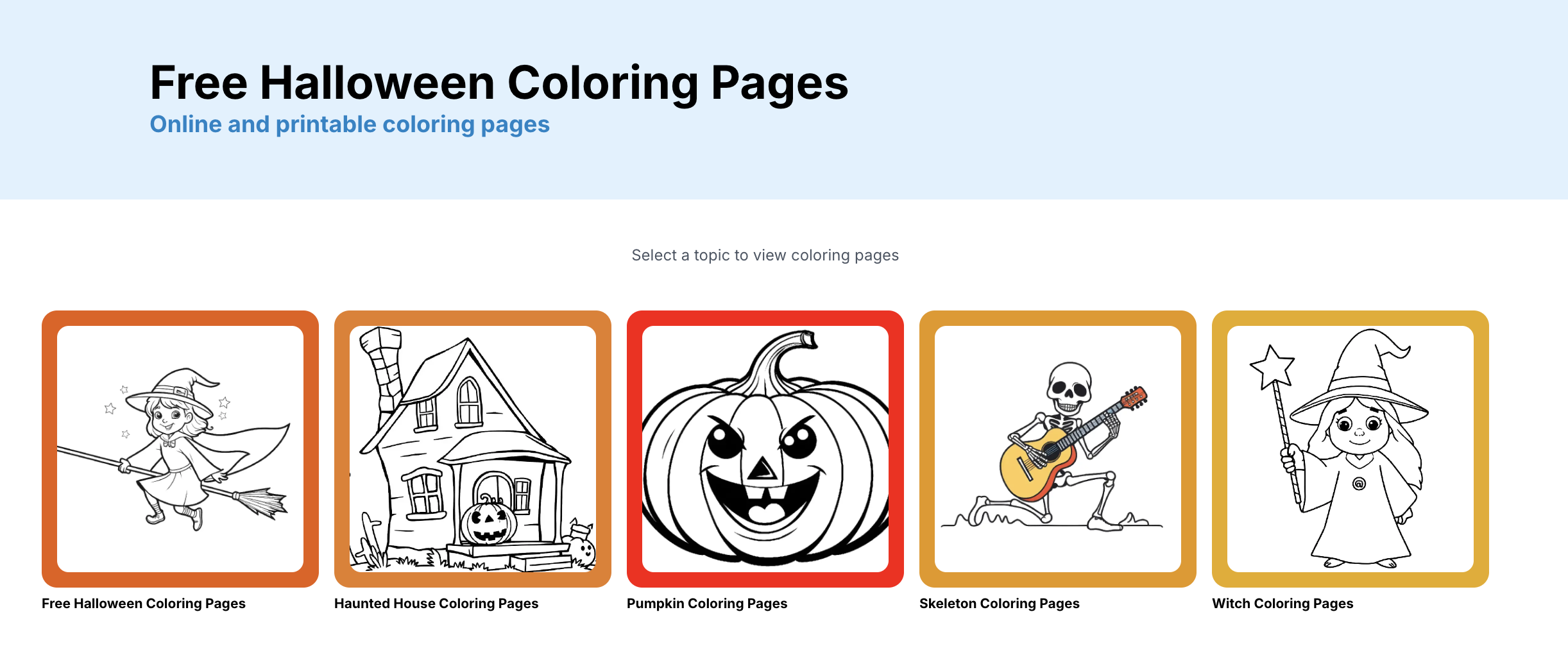 Free Halloween coloring pages