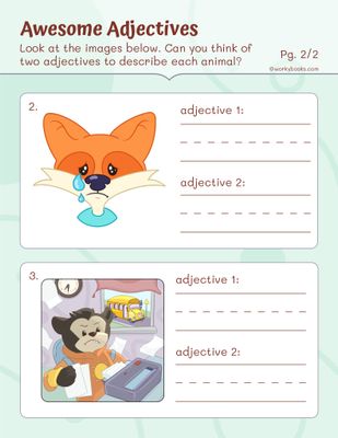  Grade 1 Adjectives worksheet