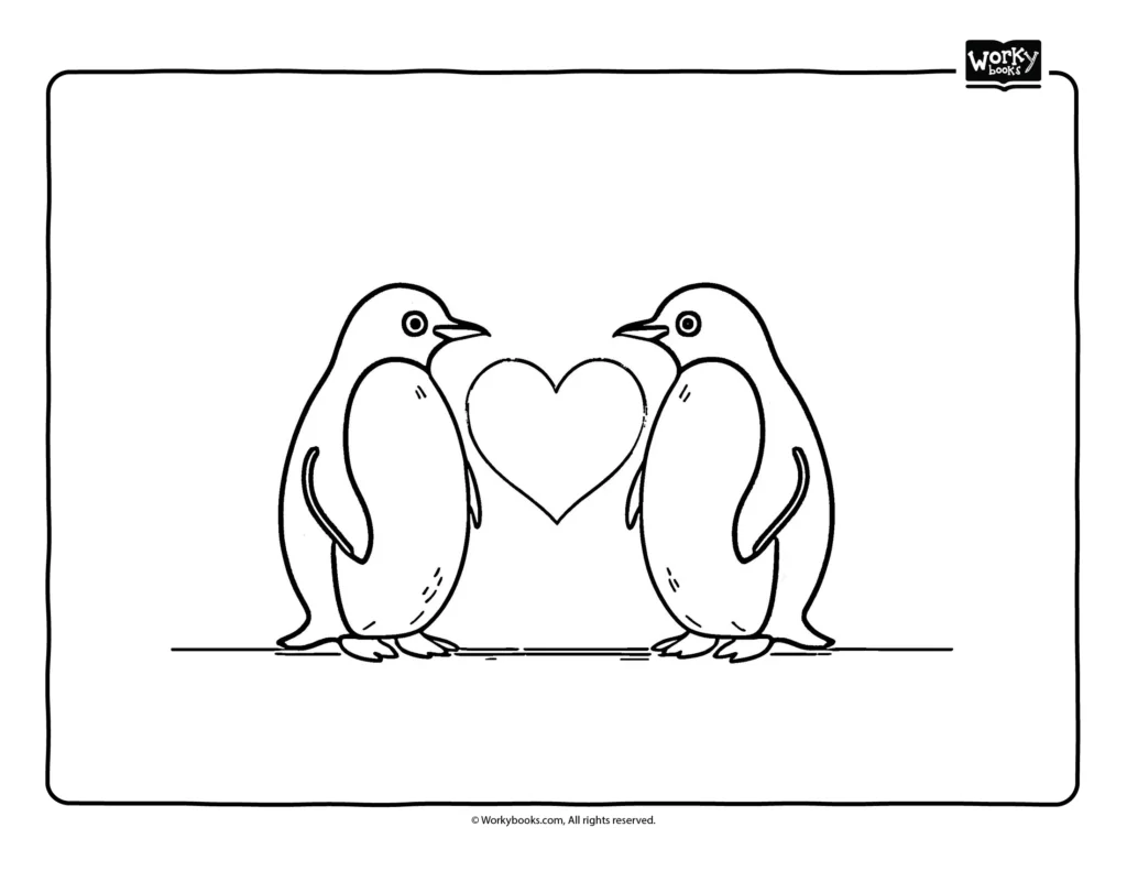 Cute penguin coloring pages